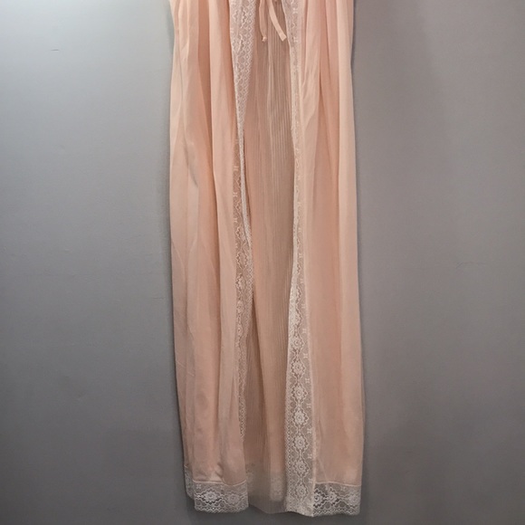Vintage Perlon 1950’s Night Heiss Bugelm Sheer Lingerie Lace Negligee Gown - Picture 5 of 10